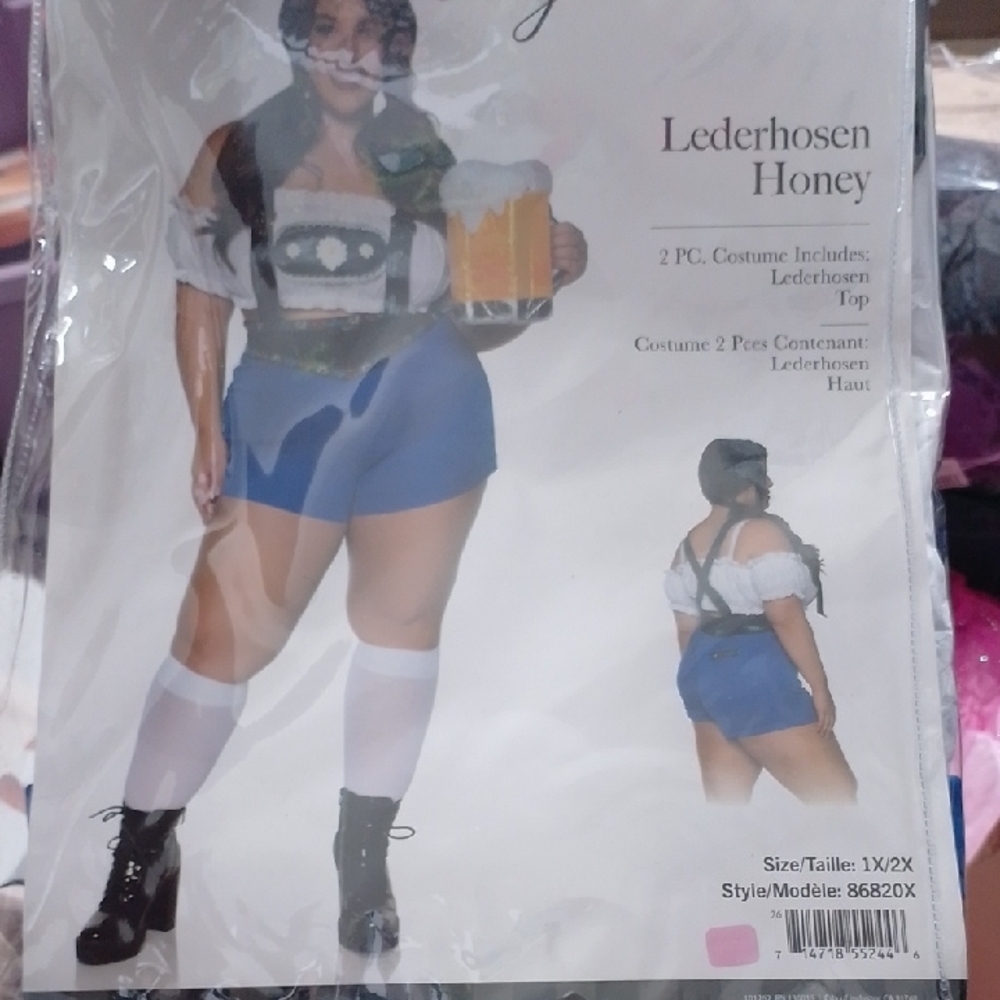 Lederhosen Honey Costume Set NWT Size 1X - Picture 5 of 5